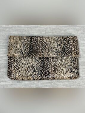 Bags by Pinky snakeskin print clutch bag